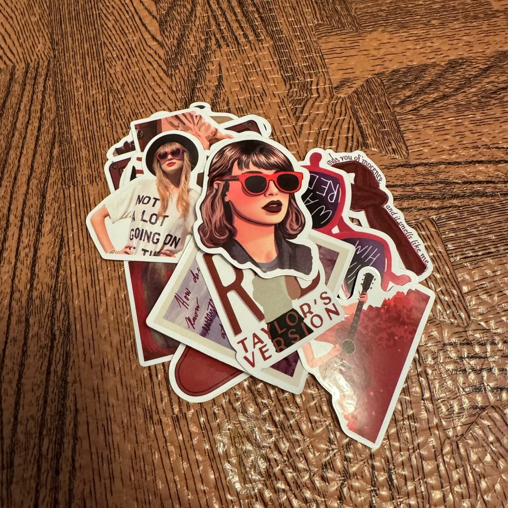 Red Taylor Swift sticker pack
